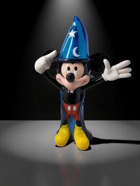 Vintage Disney Live Mickey's Magic Show Sorcerer Mickey 11" Light Up Spinner Sou